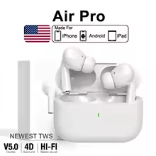 سماعات أذن لاسلكية جديدة Air Pro بتقنية البلوتوث مع خاصية إلغاء الضوضاء وصوت عالي الجودة لأجهزة آيفون وأندرويد