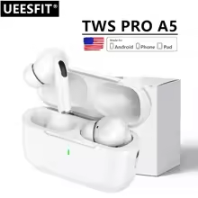 سماعات أذن لاسلكية UEESFIT TWS مزودة بتقنية البلوتوث وخاصية إلغاء الضوضاء النشطة ANC سماعات رياضية HiFI ستيريو مع ميكروفون
